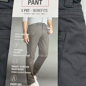 English Laundry Men's Pants in Charcoal Gray with Red Accent